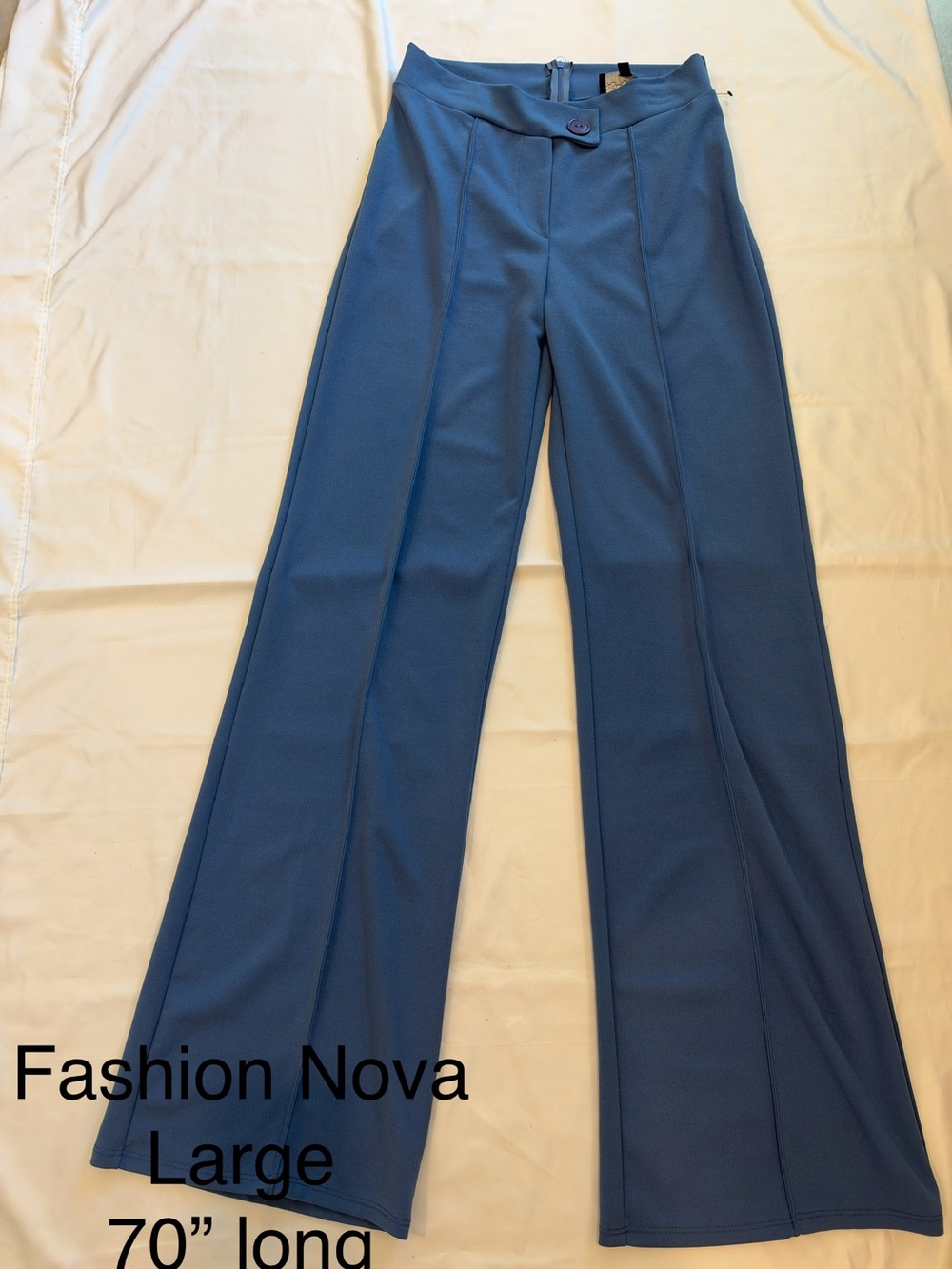 Fashion Nova Periwinkle Wide-Leg Trousers